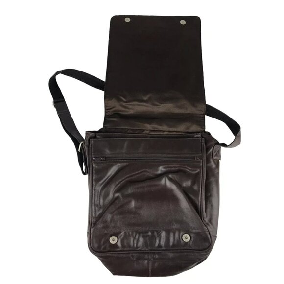 Wilsons Leather‎ Unisex Brown M. Julian Crossbody Strap Bag - Picture 5 of 8